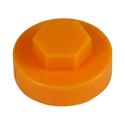 TIMco Hex Cover Cap - Tangerine - 16mm - 1,000 PCS - Bag