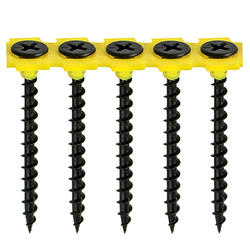 TIMco Collated C/Drywall Screw - BLK - 3.5 x 25 - 1,000 PCS - Box