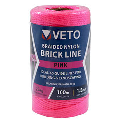TIMco Pink Builders Line - Tube - 1.5mm x 100m - 1 EA - Unit