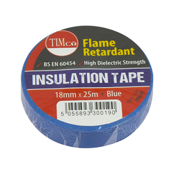 TIMco PVC Insulation Tape - Blue - 25m x 18mm - 10 PCS - Roll Pack