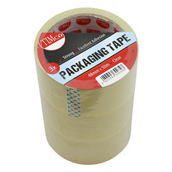 TIMco Packaging Tape - Clear - 50m x 48mm - 3 PCS - Roll Pack