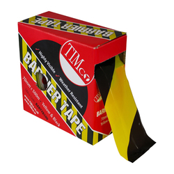 TIMco PE Barrier Tape - Black/Yellow - 500m x 70mm - 1 EA - Roll