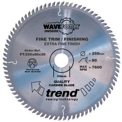 Trend FT/350X108X30 Saw blade fine trim 350mm x 108 teeth x 30mm