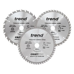 Trend CSB/165/3PK/B 165mm diameter Craft saw blade triple pack