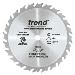 Trend CSB/13624T Craft saw blade 136 x 24 teeth x 10 thin