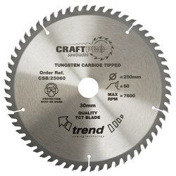 Trend CSB/18458 Craft saw blade 184mm x 58 teeth x 30mm