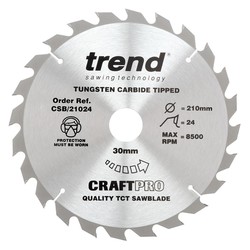 Trend CSB/21024 Craft saw blade 210mm x 24 teeth x 30mm