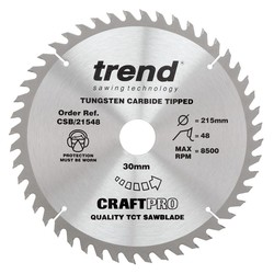 Trend CSB/21548 Craft saw blade 215mm x 48 teeth x 30mm