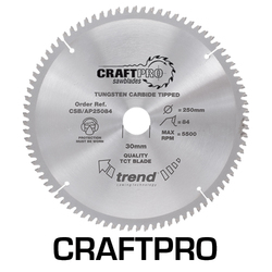 Trend CSB/AP25480 Craft saw blade aluminium and plastic 254 x 80 teeth x 30