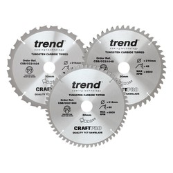 Trend CSB/CC216/3PK 216mm diameter Craft saw blade mixed triple pack