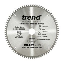 Trend CSB/CC26080 Craft saw blade crosscut 260mm x 80 teeth x 30mm