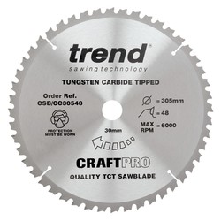 Trend CSB/CC30548 Craft saw blade crosscut 305mm x 48 teeth x 30mm