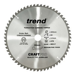 Trend CSB/CC30560A Craft saw blade crosscut 305mm x 60 teeth x 30mm